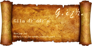 Gila Ádám névjegykártya